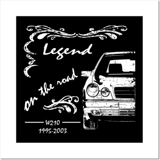 W210 legend on the road retro Posters and Art